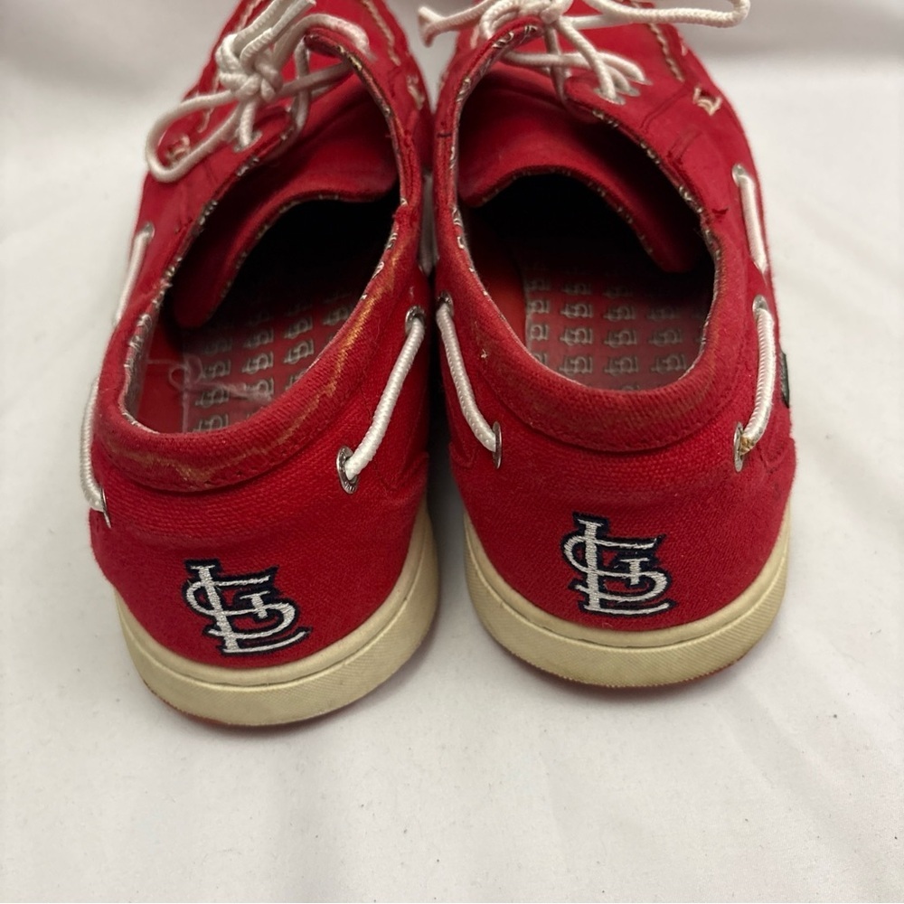 Eastland Men’s Boat Shoes Size 12 St. Louis Cardinals Theme Red MLB Baseball STL - Picture 5 of 16